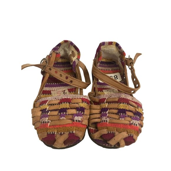 Handwoven Multicolor Kids toddler size 8 Adjustable Straps Sandals shoes - Picture 1 of 6